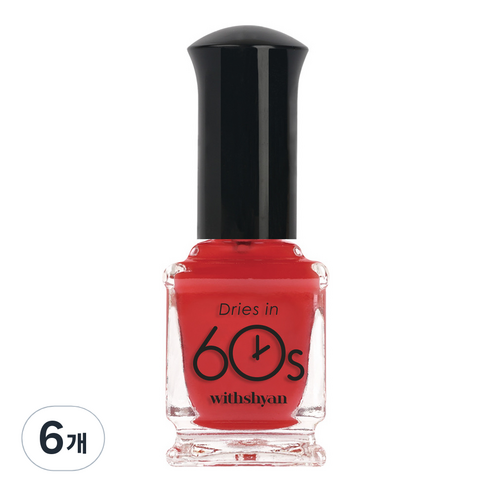 위드샨 60초 매니큐어 반투명 시럽 9ml, M09 베리시럽, 6개