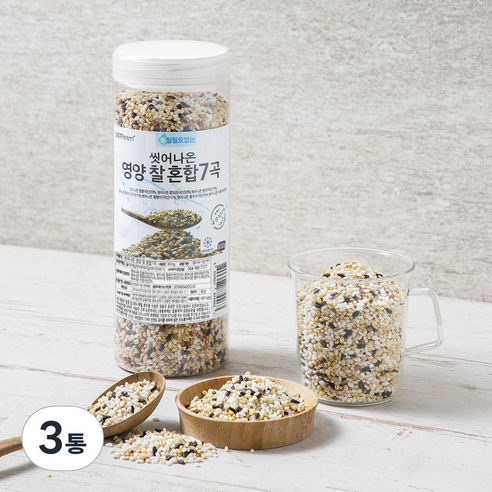 씻어나온 영양 찰 혼합 7곡, 800g, 3통