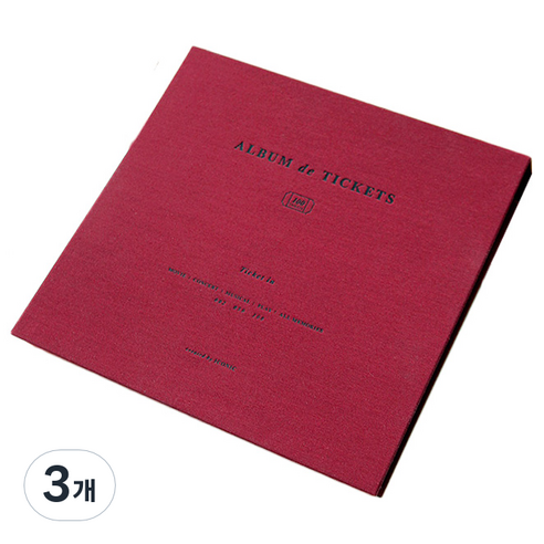 아이코닉 티켓인 북 v.4, 버건디, 50p, 3개