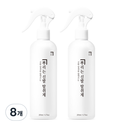 살림백서 뿌리는 신발탈취제 본품, 8개, 200ml
