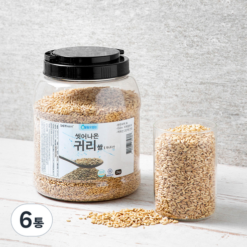 씻어나온 귀리쌀, 2kg, 6통