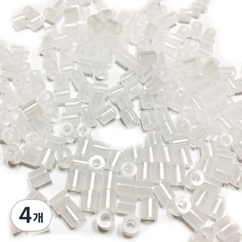 펄러 비즈 크런치 슬라임 재료 500g, 4개, 투명