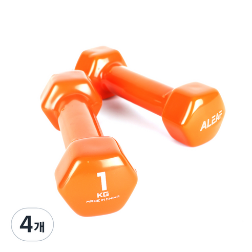 아리프 PVC 컬러 아령, 1kg, 4개