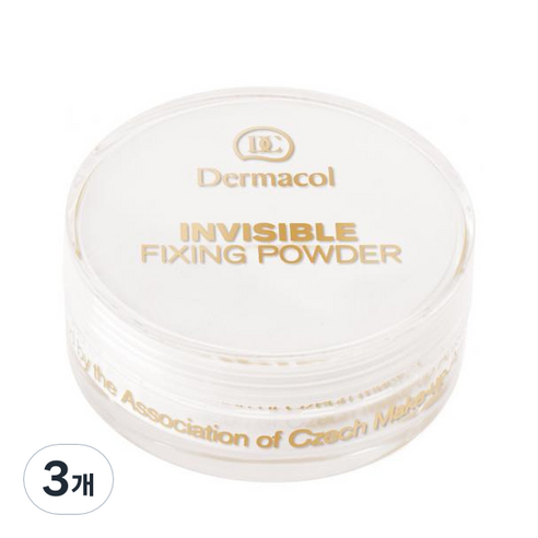 더마콜 인비져블 픽싱 파우더 13g, 화이트, 3개