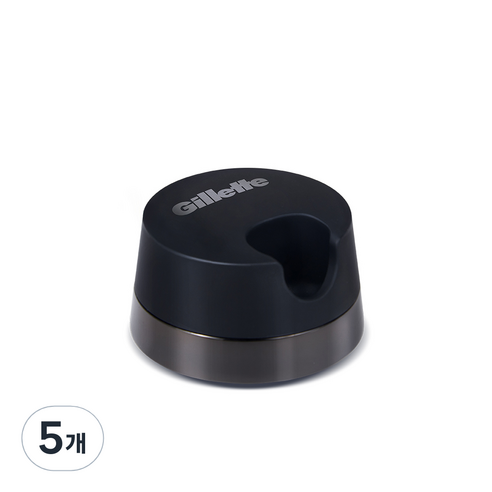 질레트 파워 면도기 스탠드 블랙, 1개입, 5개
