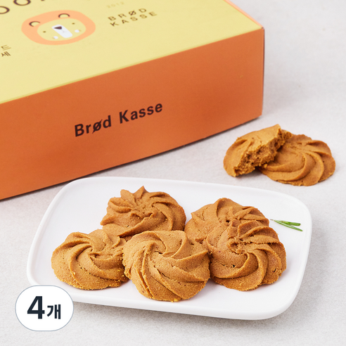 브로드카세 커피 버터쿠키, 180g, 4개