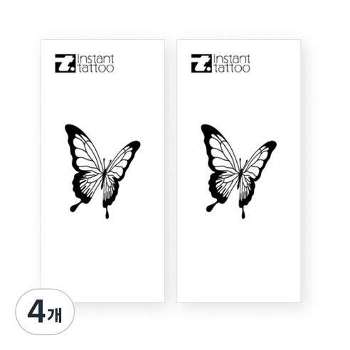 인스턴트 타투 2p, 라인버터플라이, 4개