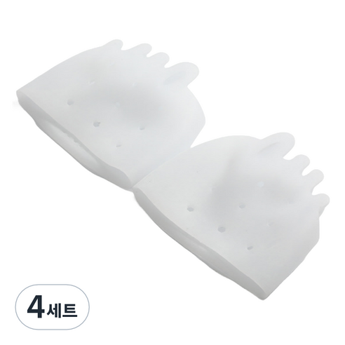 제이케이 자세교정 엄지 외반 충격흡수 발가락 분리기 양쪽착용 세트 화이트, 4세트