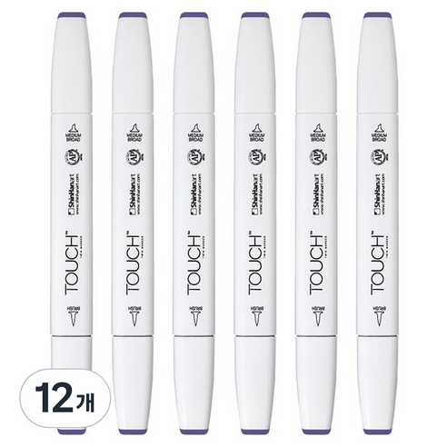 터치 트윈 브러쉬 마카 274 VIOLET DARK, 12개, 1색