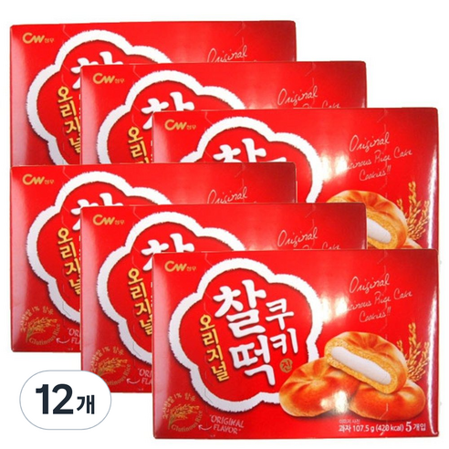 청우식품 오리지널 찰떡쿠키 5p, 107.5g, 12개