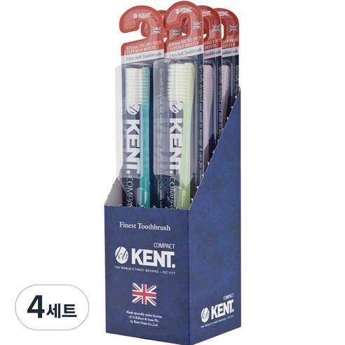 켄트 오리지날 콤팩트 초극세모 칫솔, 6개입, 4세트