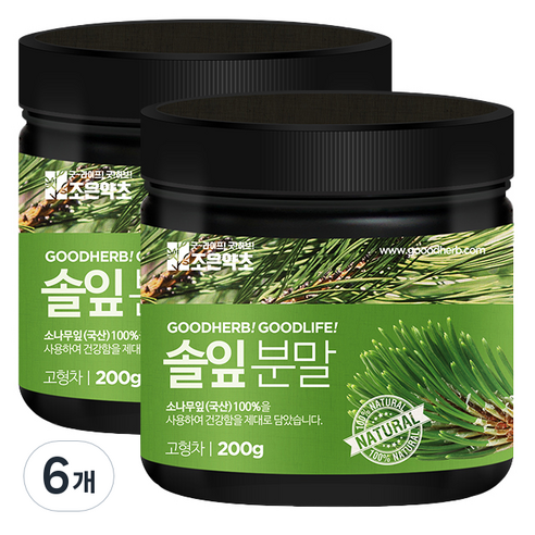 조은약초 솔잎분말, 6개, 200g