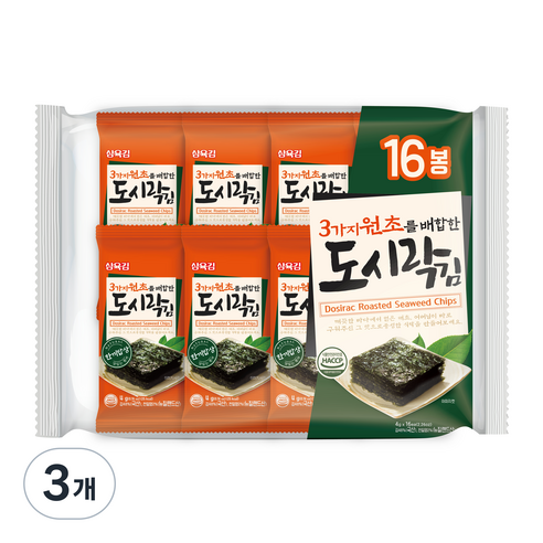 삼육김 도시락김 16p, 64g, 3개