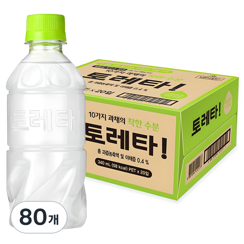 토레타 무라벨 이온음료, 340ml, 80개