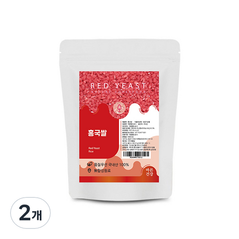바른건강 홍국쌀, 600g, 2개