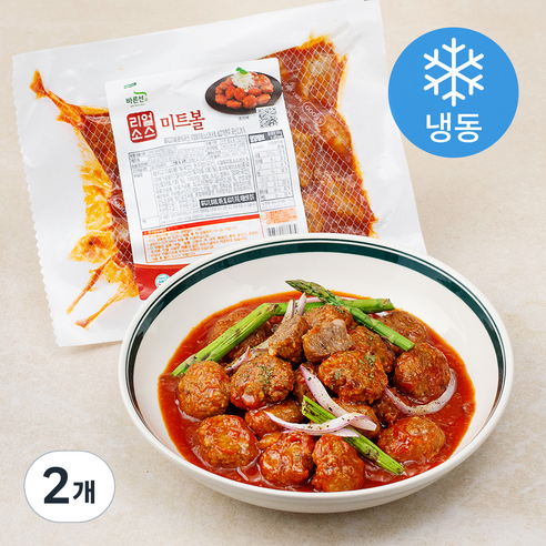 바른선 리얼소스 미트볼 (냉동), 500g, 2개