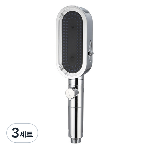 제이라이프 쏠라 다기능 샤워기 헤드, 3개, 실버