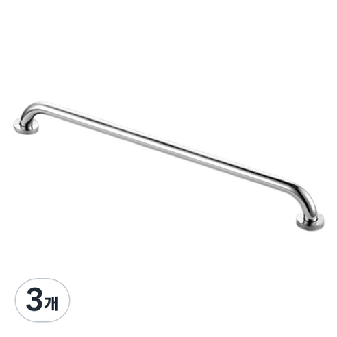 노인 욕실 안전바 60cm, 3개, 실버