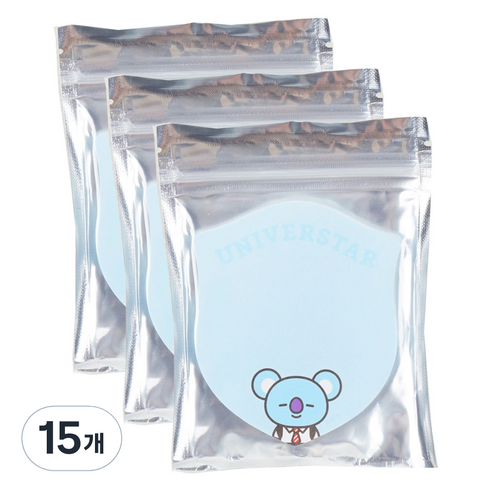 BT21 1단 점착 메모지, KOYA, 40개입, 15개
