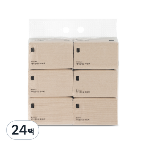 생활공작소 페이셜 티슈, 250매, 24팩