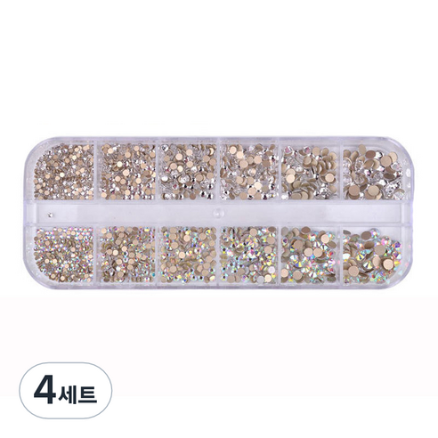 젤네일 크리스탈 반진주 반볼 네일스톤, 07, 4세트