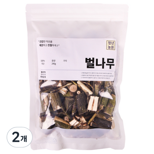 청년농원 벌나무가지, 2개, 240g