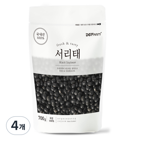 건강한밥상 국산 서리태, 700g, 4개