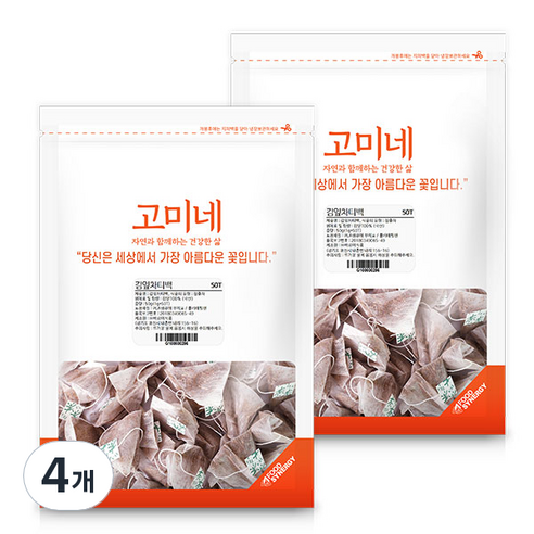 고미네 감잎 티백, 1g, 50개입, 4개