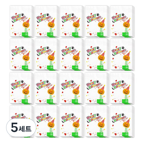 스투피드 할로윈 선물포장 OPP 접착봉투 200p 세트 10 x 14 cm, 호박 화이트, 5세트