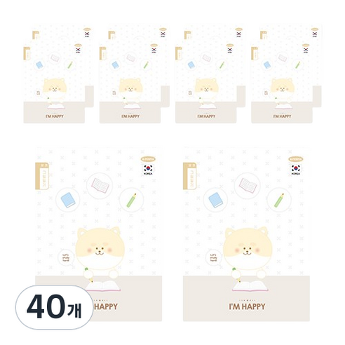 펜피아 1000 초등 그림일기 양면 제본노트, A브라운, 40개