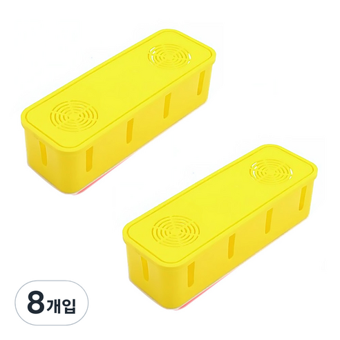 DM 알럽홈 컬러 멀티탭 케이스 옐로우, 8개입