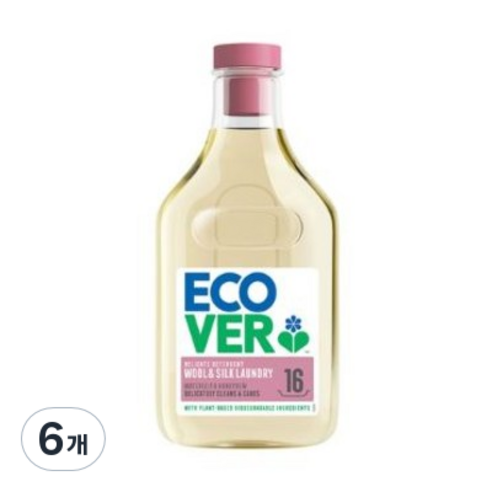 에코버 울세탁 세제 750ml, 6개