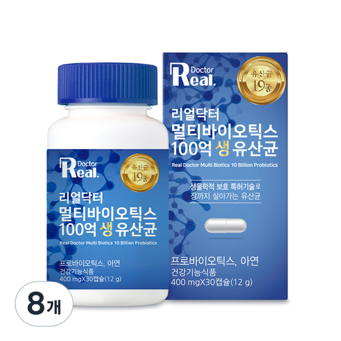 리얼닥터 멀티바이오틱스 100억 생유산균 12g, 30정, 8개