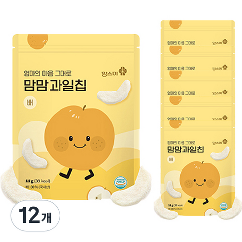 맘스미 맘맘 과일칩, 12개, 11g