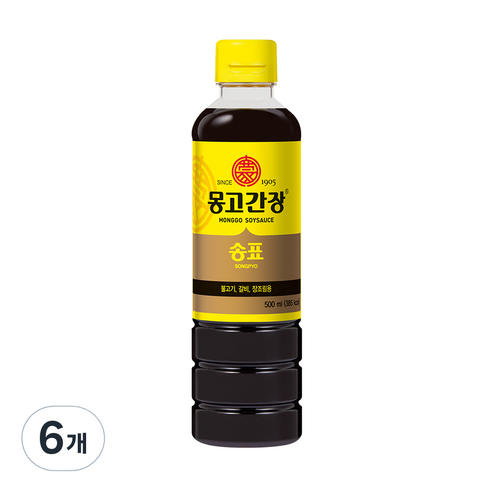 몽고간장 송표, 500ml, 6개