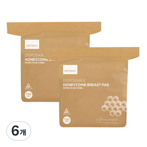 마더케이 허니콤 수유패드, 120매, 6개