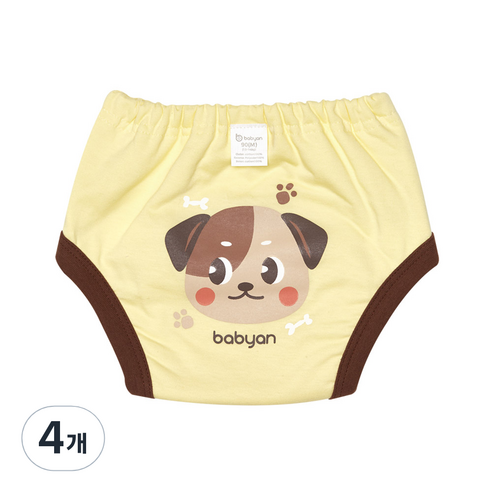 베이비앙 5중 방수 배변훈련팬티, 바둑이, 4개