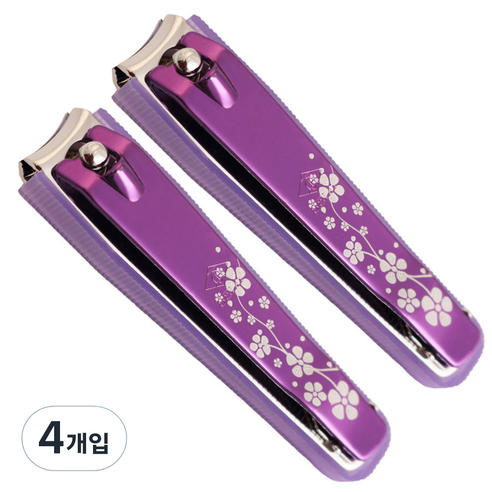 세븐스타 프리미엄손톱깎이 대형, 퍼플, 4개