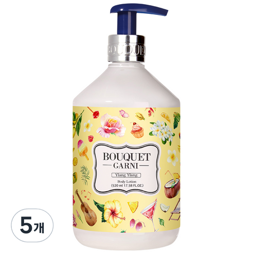부케가르니 바디로션 일랑일랑향, 520ml, 5개