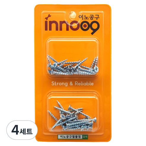 이노공구 목재용 백색 코스나사 2종 x 20p 세트 NIT300, 4세트