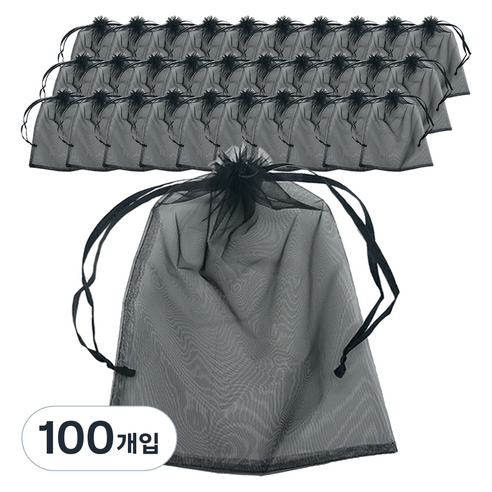 미르코리아 망사주머니 1호, 블랙, 100개입