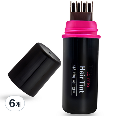 라피타 새치커버 헤어틴트 10ml, 다크브라운, 6개