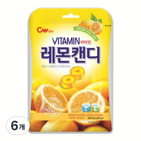 [청우식품] 레몬 캔디, 100g, 6개