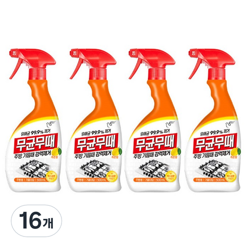 무균무때 주방용 세정제, 500ml, 16개