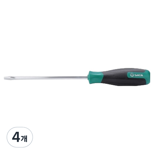 사타 다가네 일자형 스크류 드라이버 6 x 100 mm 61603, 4개
