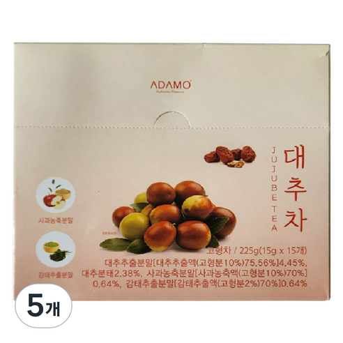 아다모 대추차, 15g, 5개, 15개입