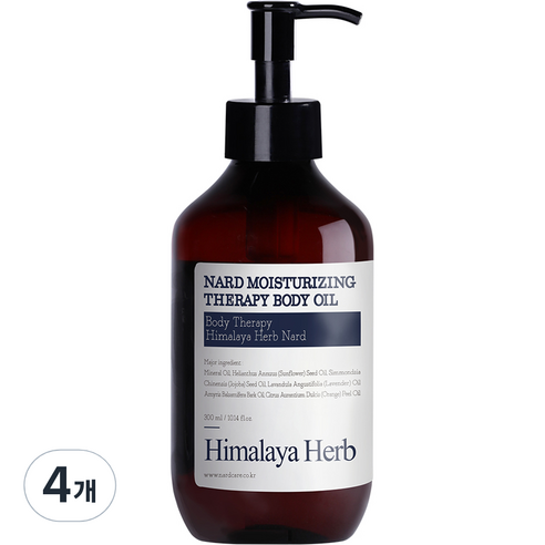 나드 고보습 테라피 바디오일, 300ml, 4개