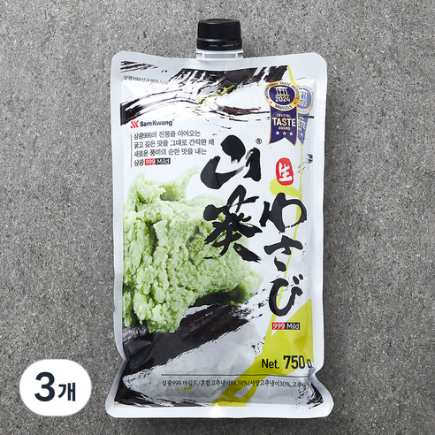 삼광999 마일드 생와사비 750g 1개, 3개
