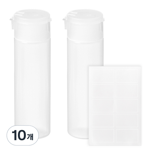 코멧 똑딱이 소분 용기 50ml, 투명, 10개