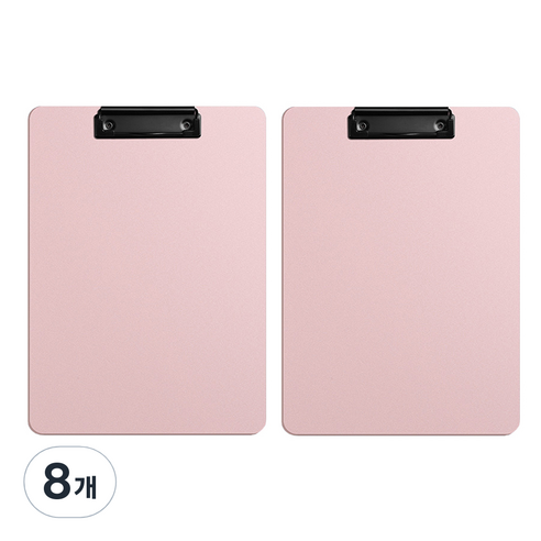 동아피엠에스 세로형 두꺼운 벽걸이 클립보드 A4 31.5 x 22.5 cm, 핑크, 8개